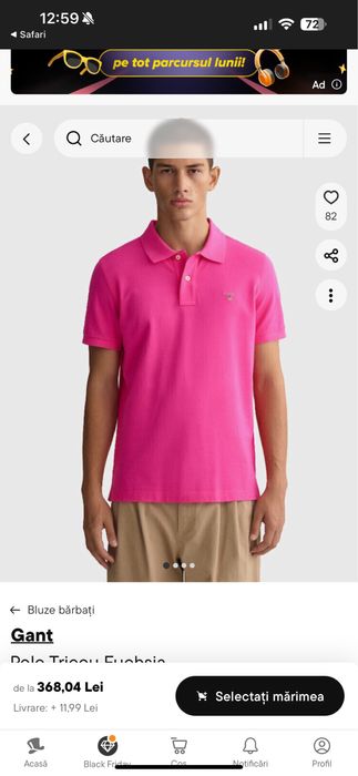 Tricou barbati gant original xl polo