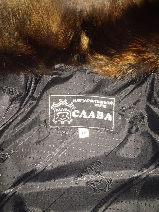 Шуба мутон песец