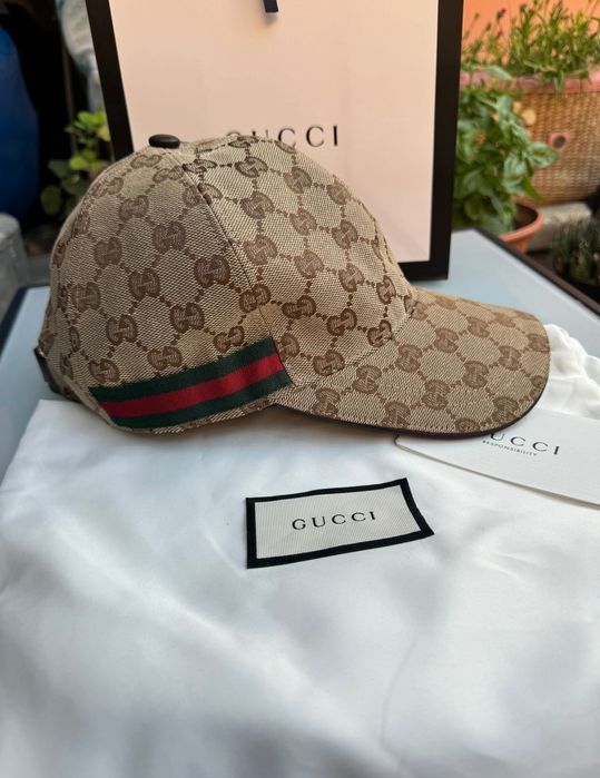 Sapca originala Gucci bej nouă cu factura