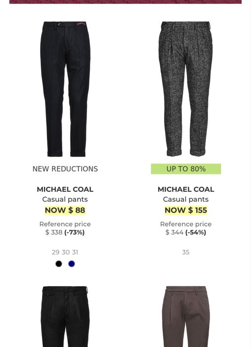 Мъжки памучен  панталон MICHAEL  COAL . Размер 34