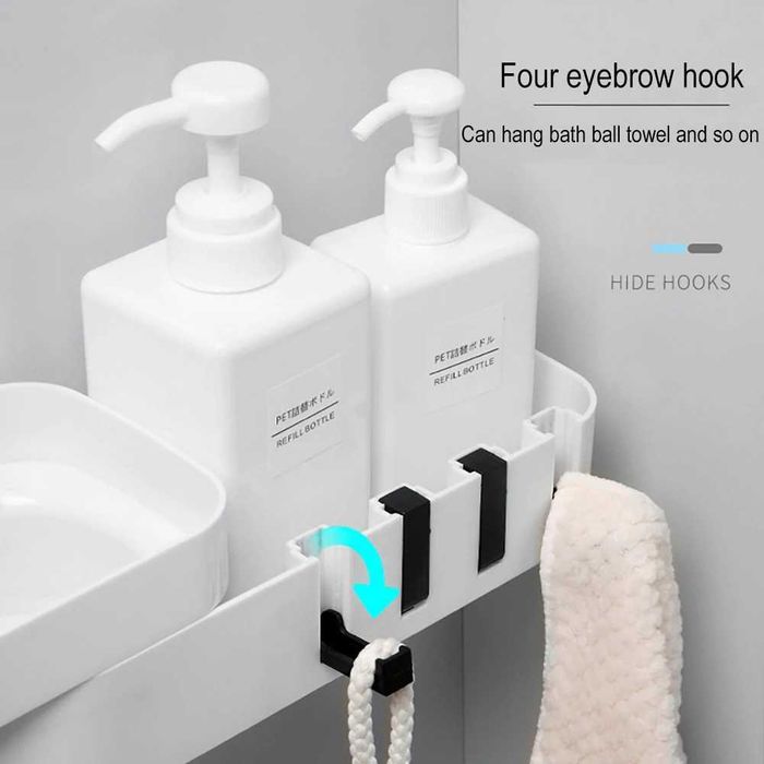 2699 Самозалепваща етажерка за баня на 2 нива