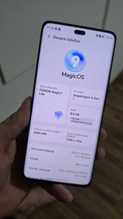 Honor magic7 Lite 512GB impecabil