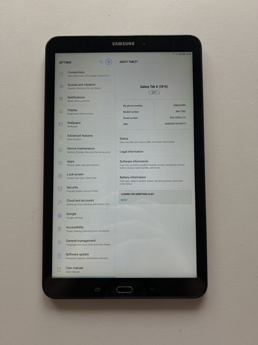 Samsung Galaxy Tab A (2016)+оригинално зарядно и безплатен калъф