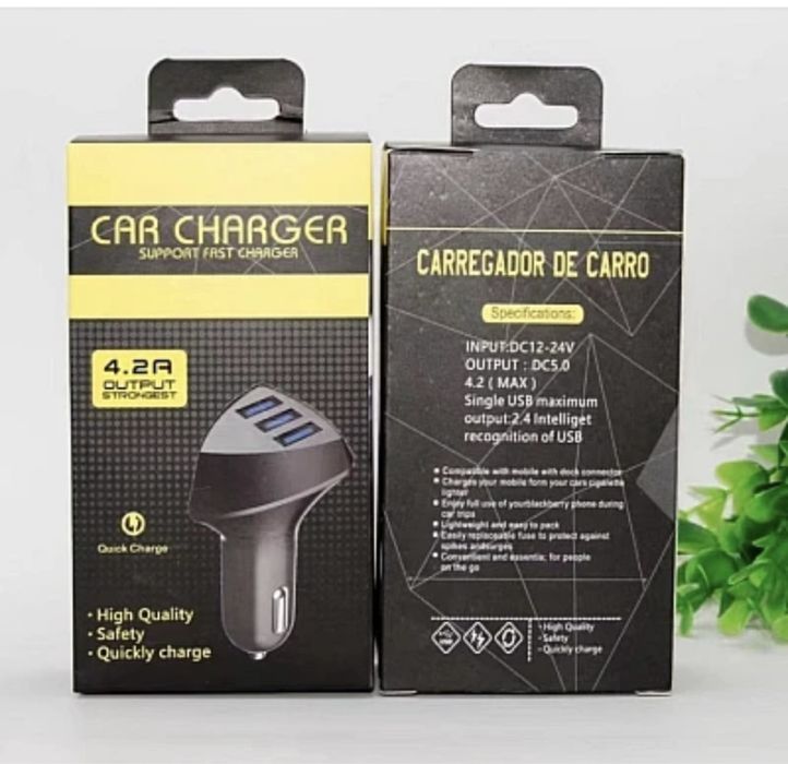 Adaptor Incarcare Bricheta Auto Cu 3 Port USB 4.2A