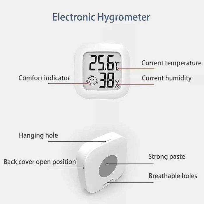 Термометър с влагомер дигитален hygrometer
