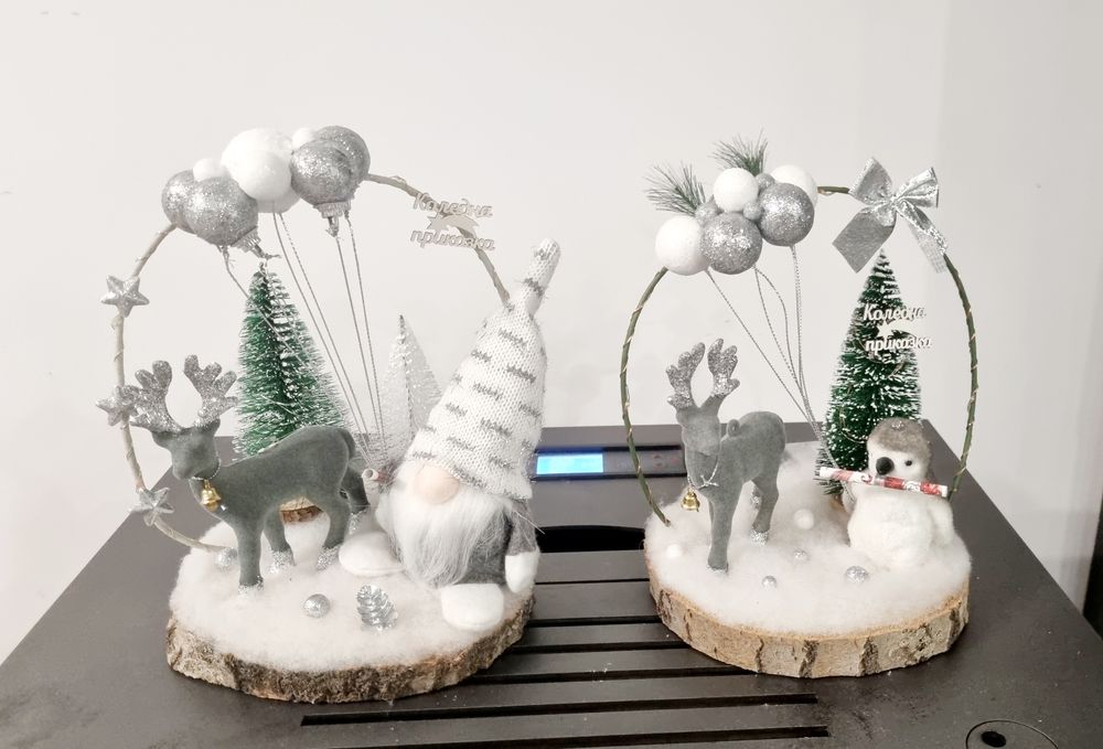 Коледни декорации с лед лампички