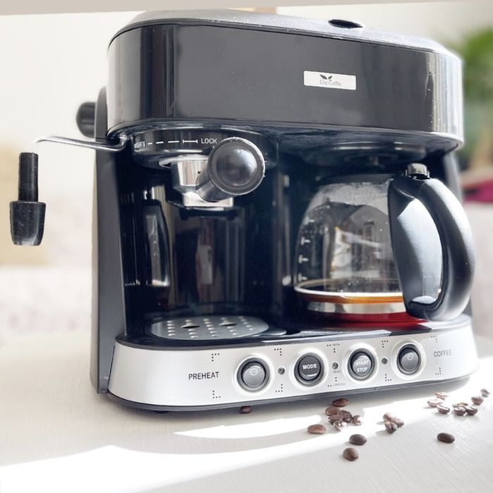 Espressor DelCaffe 3 in 1 Coffe Shot, 15 bari, 1850W, 1.25 l