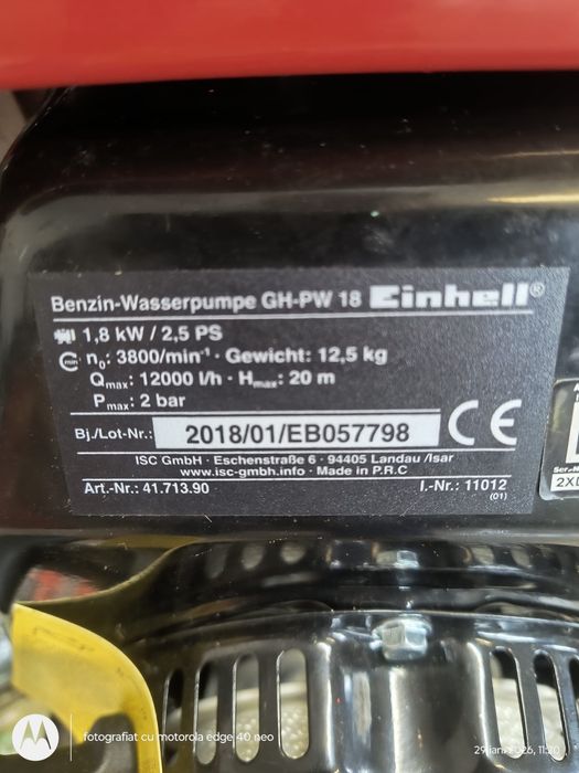 Pompa de apa Einhell 1.8kw