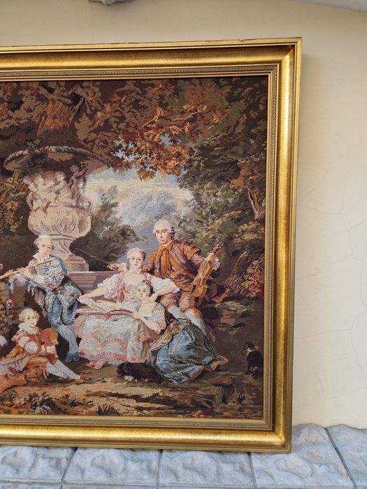 Уникален голям антикварен холандски гоблен