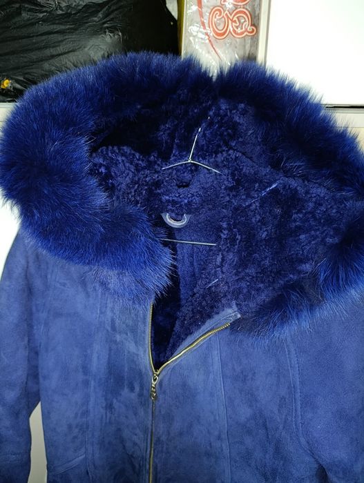 Цегейка... Женская чисто замш шубка стильная.