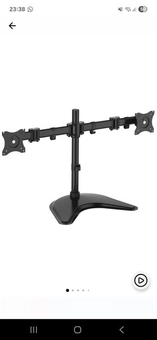 Suport birou 2 monitoare A+ SML224, 13''-27'', negru