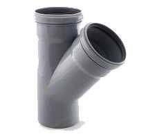 Тройник косой канализация ПВХ 50/50 JAKKO