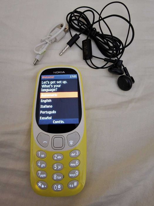 Мобилен телефон Nokia 3310 4G жълт отключен пълен комплект