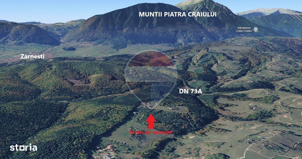 Teren extravilan Poiana Marului 1092mp, inconjurat de padure