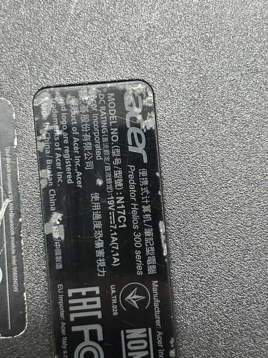Игровой ноутбук Acer predator helios 300 series