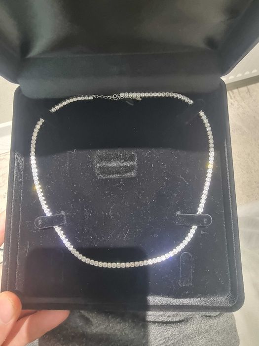 теннисное ожерелье серебро.