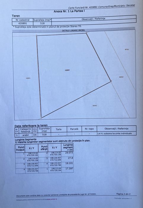 Teren Sacalaz 518 mp , asfalt si  utilitati!