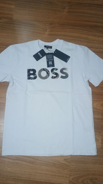 Tricou bărbați alb Boss
