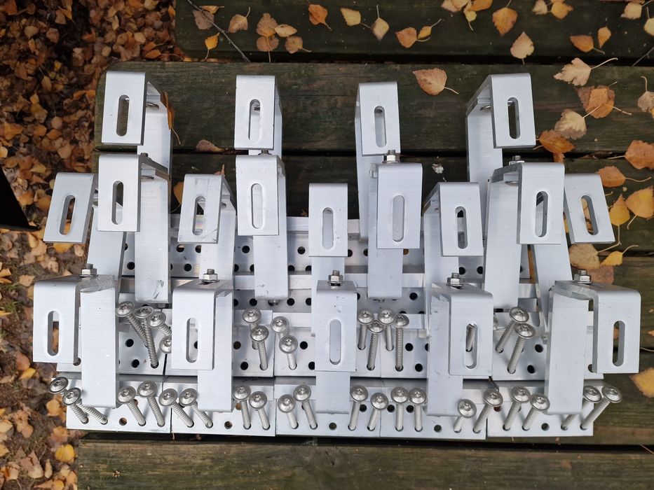 Set console carlige AL pt 10x panou solar sistem fixare acoperis tigla