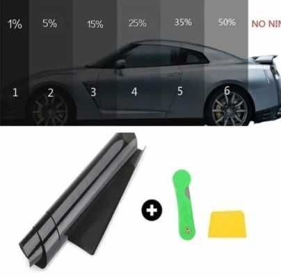 Фолио №3642-6/2 за затъмняване на стъкла Dark Black 50х300см.