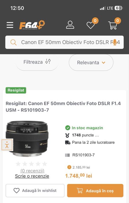 Canon eos 250d + obiectiv Ef 50mm+ accesorii