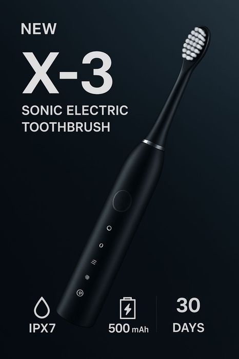 x-3 sonik elektron tish cho‘tkasi zd-x3 black – professional A4