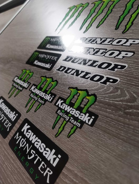 Стикери Монстър Дънлоп Кавазаки Dunlop Monster Kawasaki Stickers 14 бр