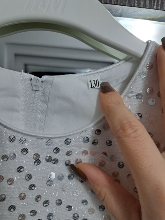 Rochie alba fetita marimea 130