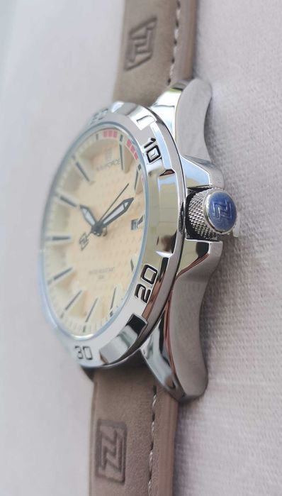 NAVIFORCE SYLBN NF8023 Луксозен мъжки кварцов часовник с кожена