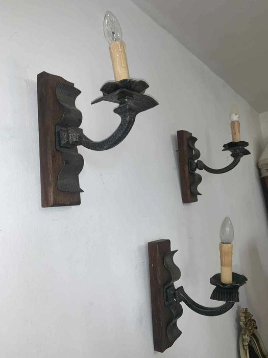 Set de trei aplice filigorie din fier forjat