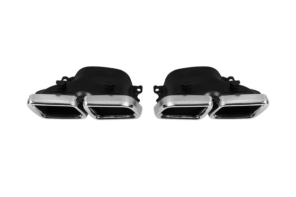 Дифузер W222 S63 AMG FACELIFT с накрайници 2017-2019 за AMG броня