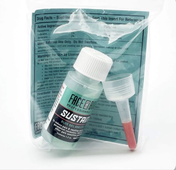 Обезболяващ Sustaine Blue Gel за татуировки и перманентен грим