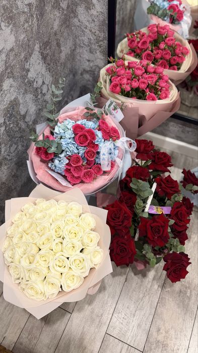 Свежие красивые букеты