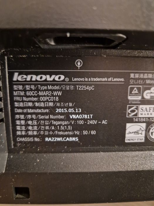 Monitor Lenovo ThinkVision T2254