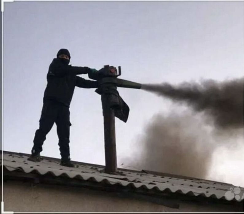 Чистка дымоходов с аппаратом. Дом. Баня.Газовый котёл