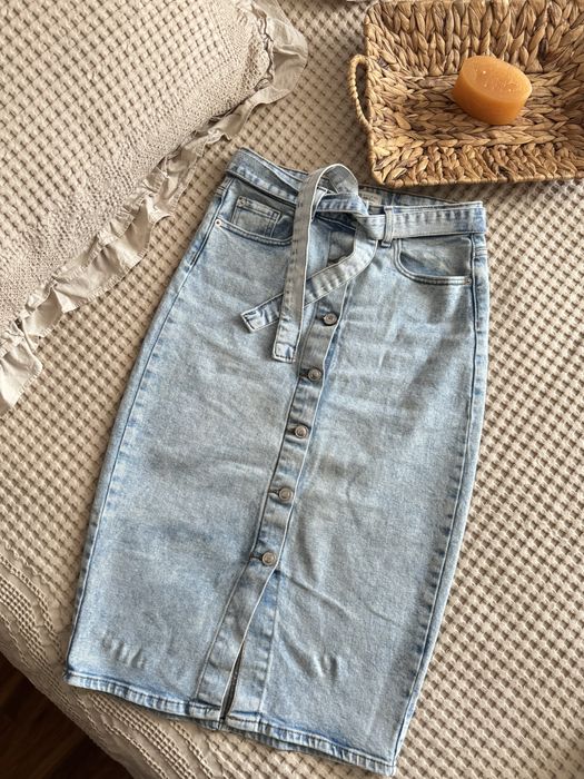 Юбки джинсовые ниже колен рМ