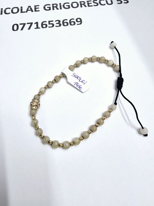 Vand bratata cu bile din aur 14 k  cod 297