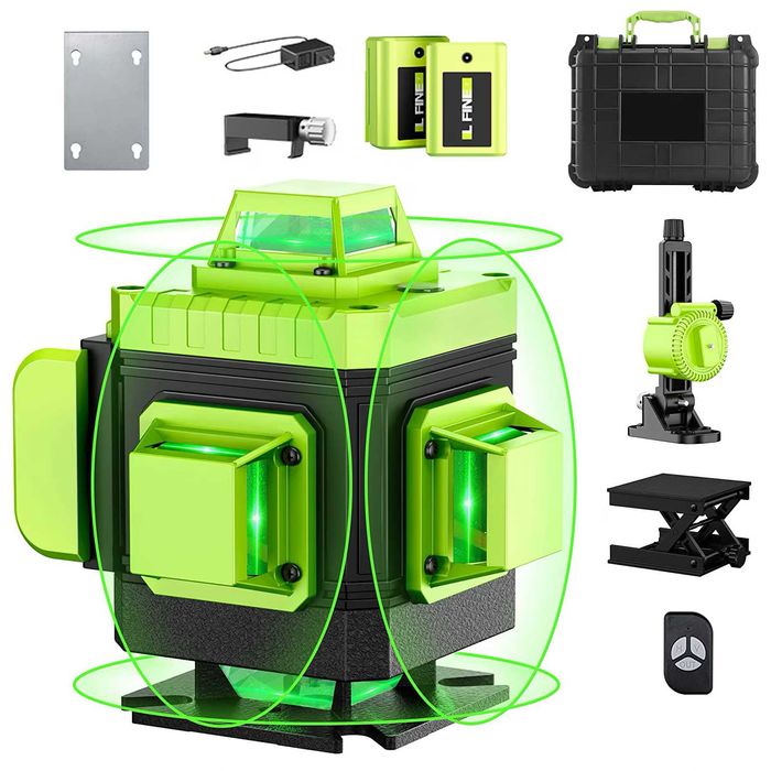 Немски 4D ЛАЗЕРЕН НИВЕЛИР с 16 линии StahlMayer ПОДАРЪК стойка