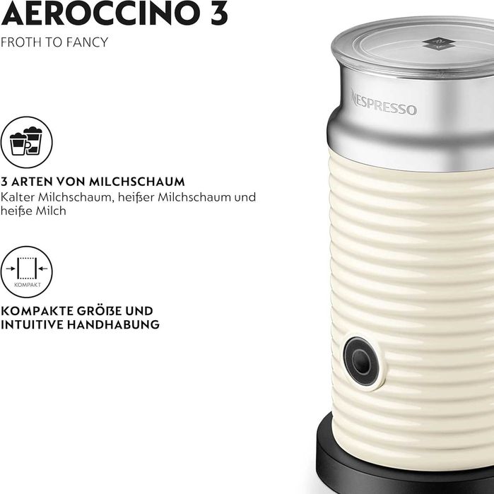 Уред за млечна пяна Nespresso Aeroccino 3 White