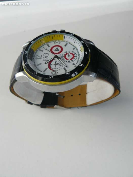 CEAS BARBATI H&B ,SC 05,Nou, Mecanism Quartz,Curea Din Piele Ecologica