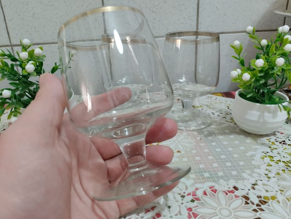 Хрустальные бокалы для коньяка СССР