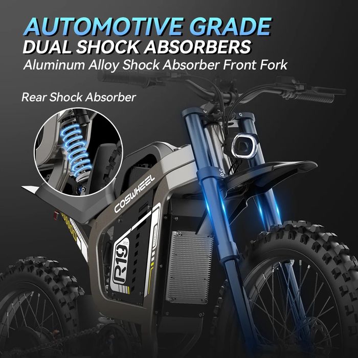 НОВО!!! Електрически OFF Road Велосипед Coswheel R19 6000W 72V/40Ah