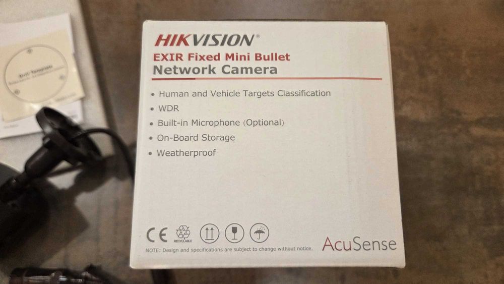 Camera Hikvision IP Bullet 8MP 4K, IR 40m, lentila 2.8mm, PoE, Maro