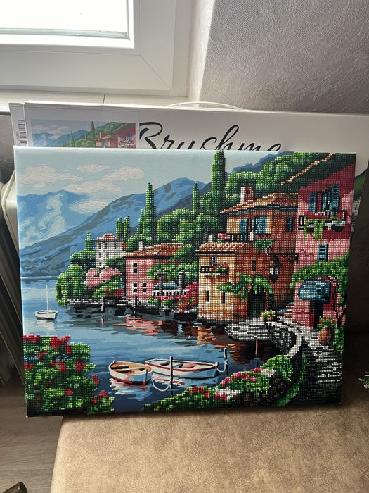 Картина по номера рисувана с акрилни бои