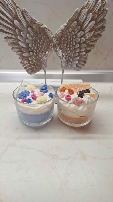 Соеви свещи. Ръчно направени.