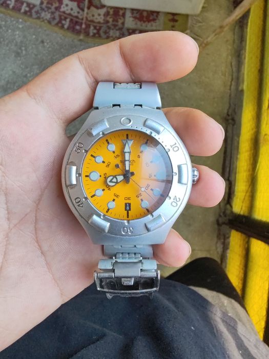 Ceas Swatch irony scuba touatis YDS4002 cu bratara de Swatch Scuba YDS4014AG Watch James Bond 007 The Spy Who Loved Me, bateria nu merge!