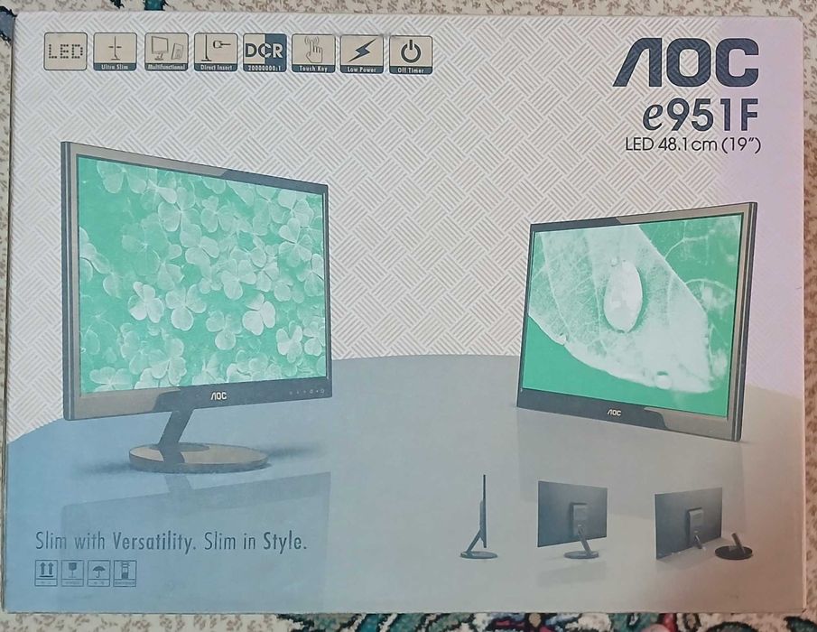 Монитор АОС , 19 Дюйм, сенсорная панель управления, завод.