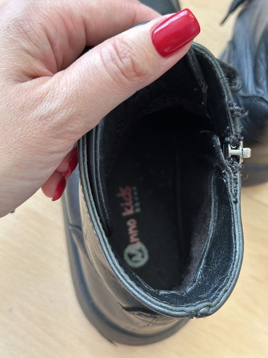 Кожаные  ботинки