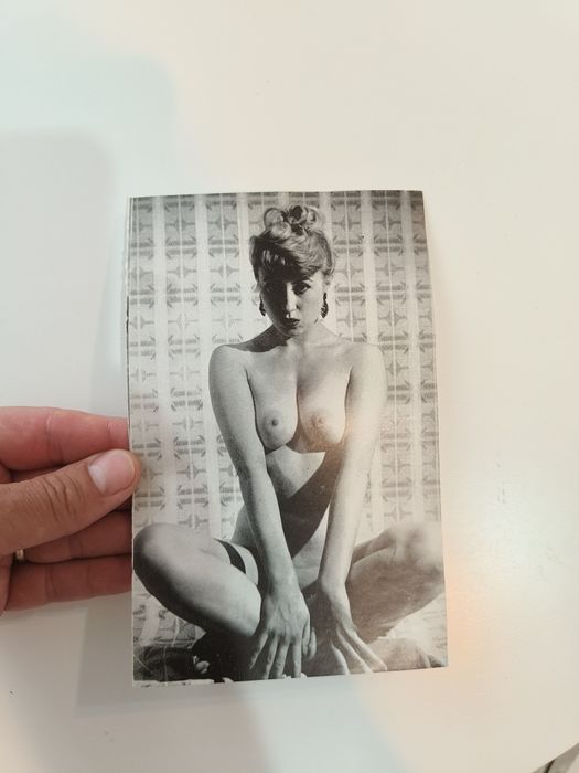 Lot 12 mini postere nuduri față-verso vintage colecție
