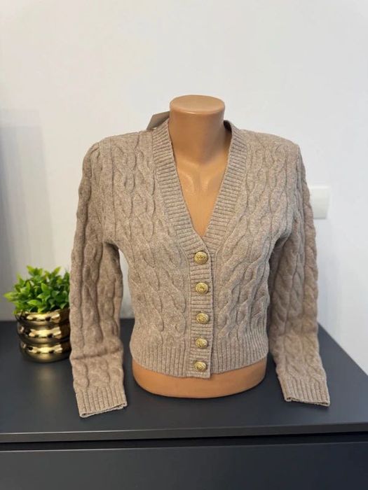 Cardigan crop, bej, femei - H&M - xs